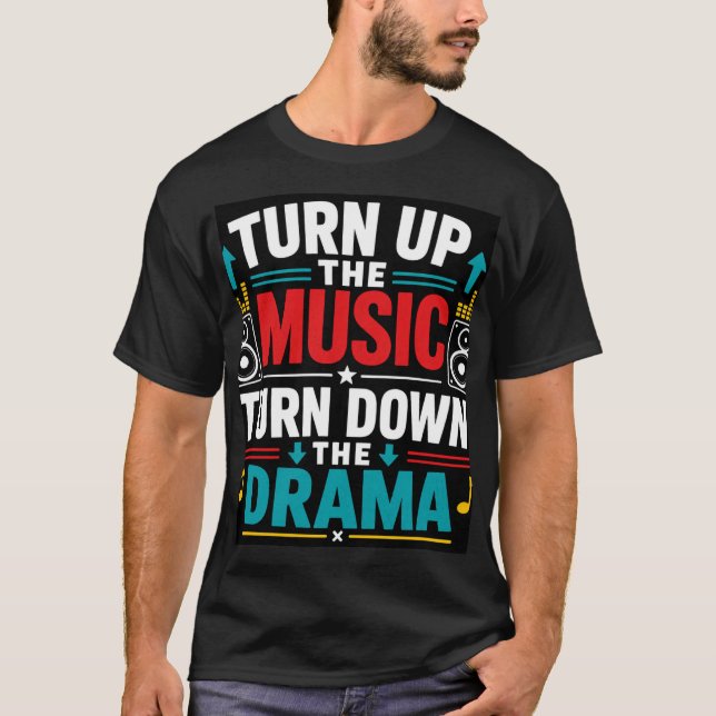 Sätt Upp Musiken T Shirt (Framsida)