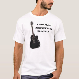 Sätta band för Uncle Jerrys - svart gitarr Tee Shirt