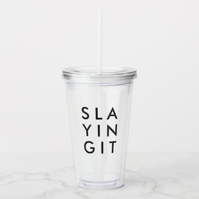 Satta den | Modern minimalistisk fet stil Take Away Mugg (Framsida)