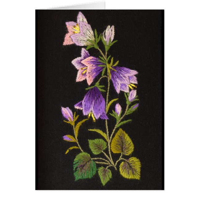 Sätta en klocka på blomman hälsningskort (Framsidan)