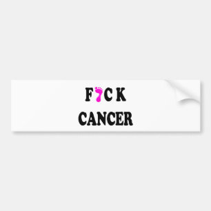Sätta en klocka på F*ck cancer Bildekal