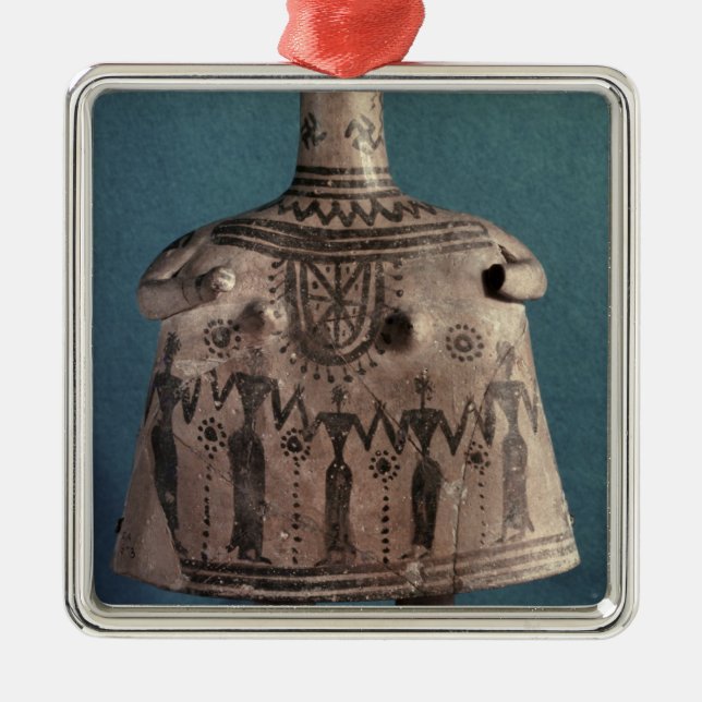 Sätta en klocka på förebilden, från Thebes, Julgransprydnad Metall (Framsidan)