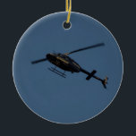 Sätta en klocka på helicopter.en för 206B-3 Julgransprydnad Keramik<br><div class="desc">En helikopter för sätta en klocka på som 206B-3 JetRanger III hör hemma till polisen av Virginia Beach.</div>