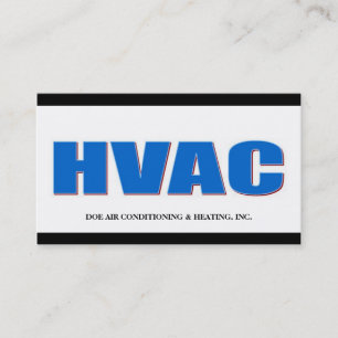 Sätta en klocka på HVAC-tekniker B/W Visitkort