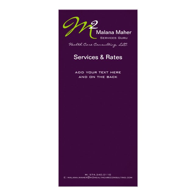 Sätta en klocka på initialt för lilor reklamkort (Framsidan)