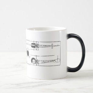 Sätta en klocka på kaffemuggen för 47 helikopte magisk mugg