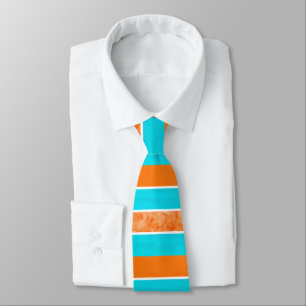 Sätta en klocka på randar för Aqua orange Slips