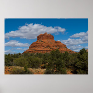 Sätta en klocka på sten i Sedona, Arizona affisch