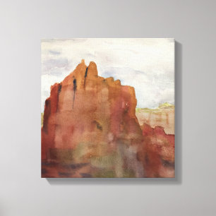 Sätta en klocka på sten, Sedona, AZ - Canvastryck