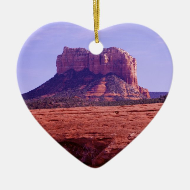 Sätta en klocka på sten Sedona Julgransprydnad Keramik (Framsidan)