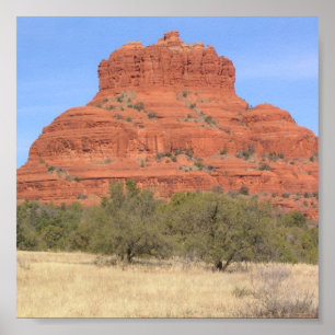 Sätta en klocka på sten Sedona Poster