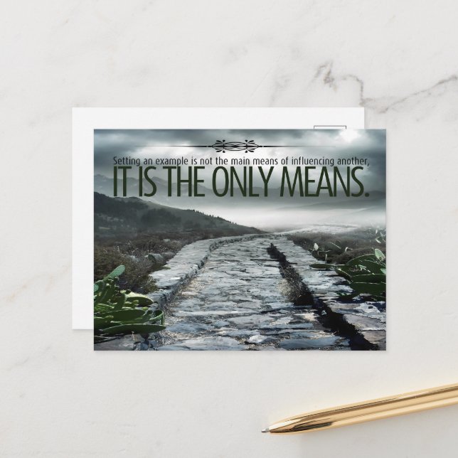 "Sätta ett exempel" Inspirationscitat Vykort (Fram/Back In Situ)
