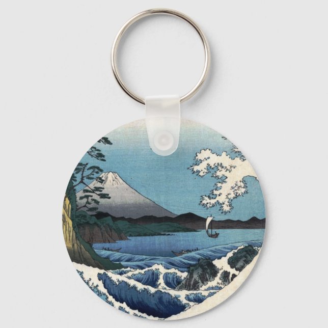 Satta-havet i Suruga-provinsen, Hiroshige Nyckelring (Framsida)