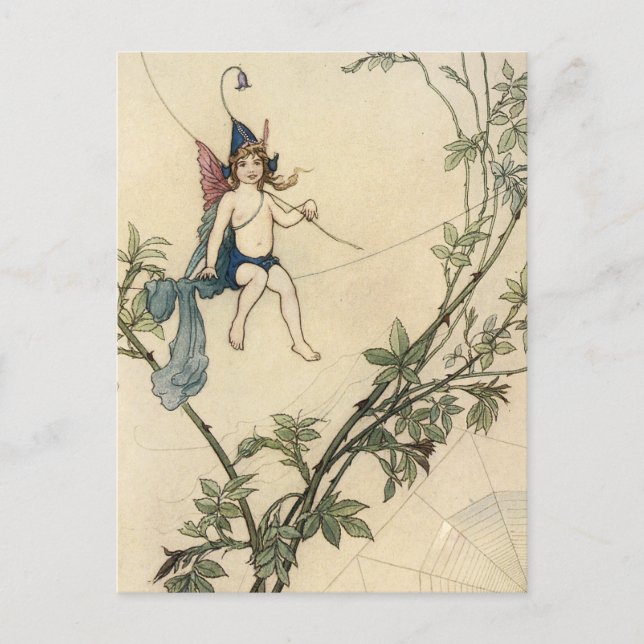 Sätta på en Spindeltråd Vykort (Framsida)