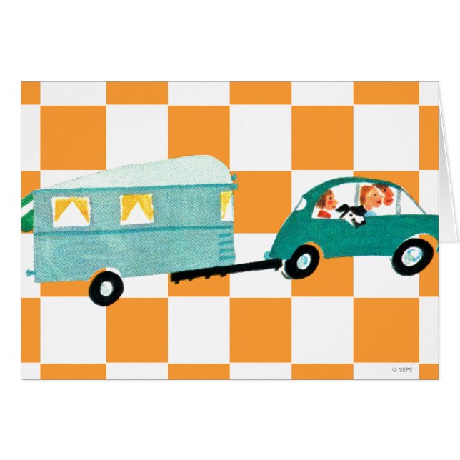 Sätta på öppen väg 1 hälsningskort (Framsidan Horizontal)