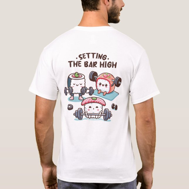 Sätta Ribban Högt T Shirt (Baksida)