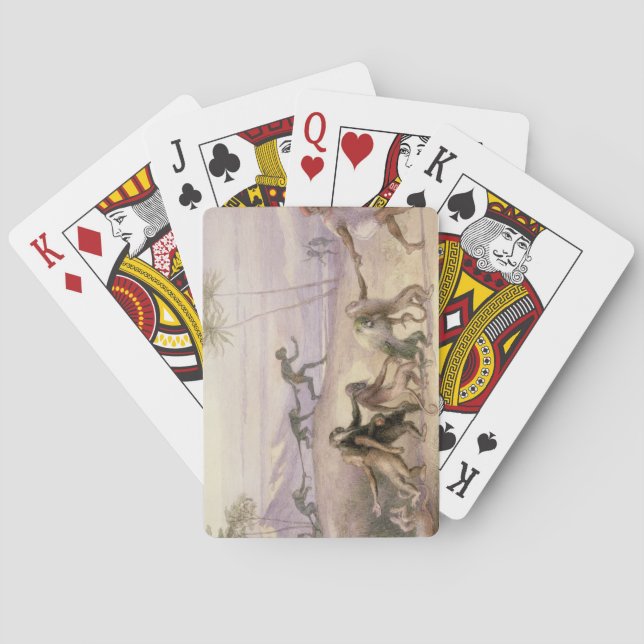 Sätten och egenarna av apor kortlek (Baksidan)