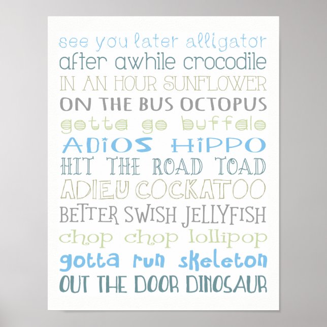 Sätter att säga adjö poster (Framsidan)