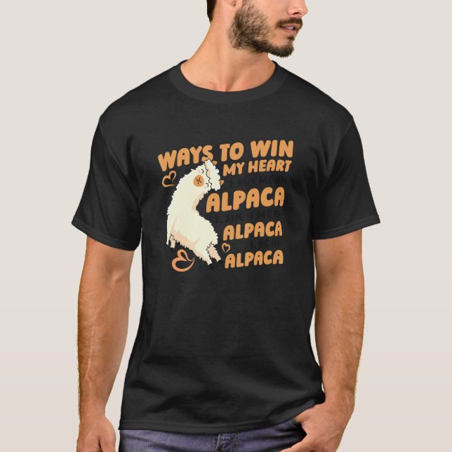 Sättet att vinna mitt hjärta Lama Pako Alpaca-ras T Shirt (Framsida)