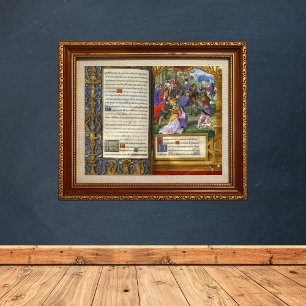 Sättet på Kor Renaissance Medieval Manuscript Poster