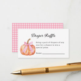 Sättet på Rosa Bow Baby Shower Tilläggskort