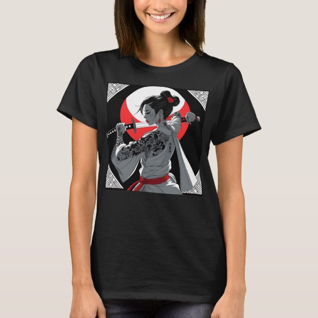 Sättet på samurai t shirt (Framsida)