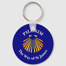 Sättet på St James pilgrims Button Nyckelring