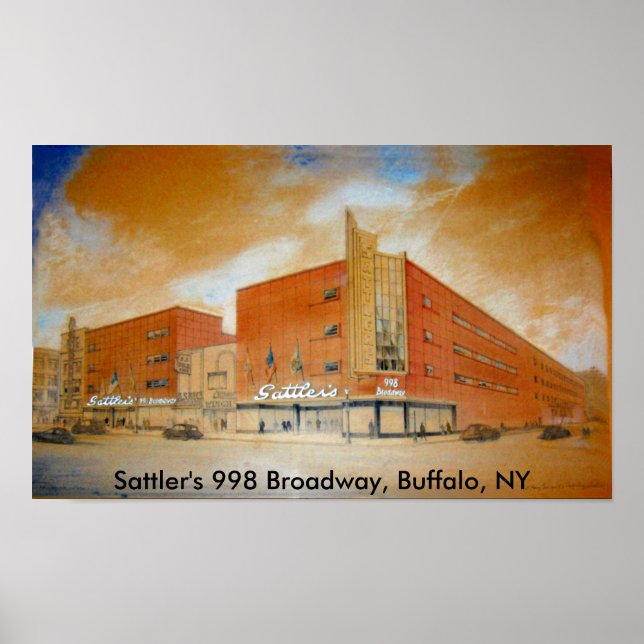 Sattlers 998 Broadway, Buffalo, NY Poster (Framsidan)