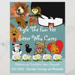 Sättplatta Flyer-massor av friska djur Reklamblad