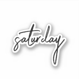 saturday, Aesthetic Tonåring scrapbook Sticker Klistermärken