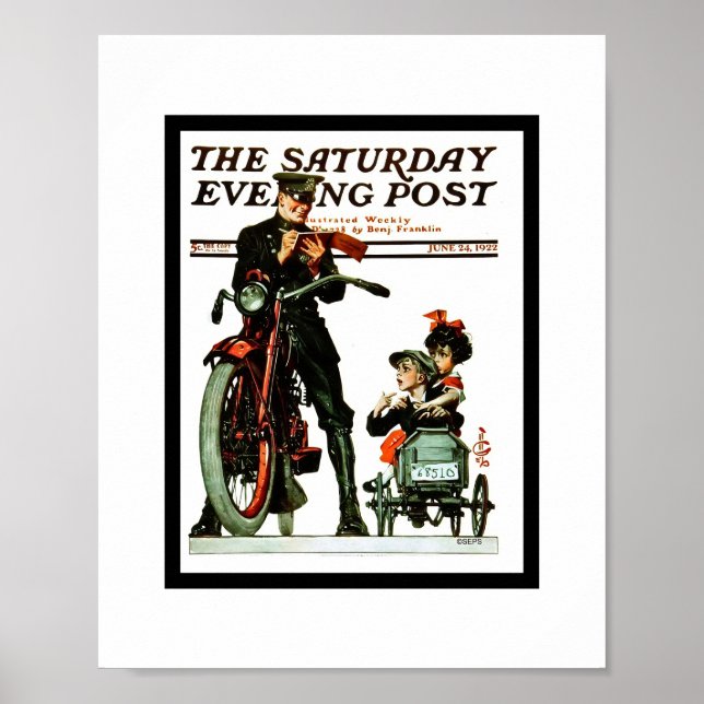 Saturday Evening Post Art Poster (Framsidan)