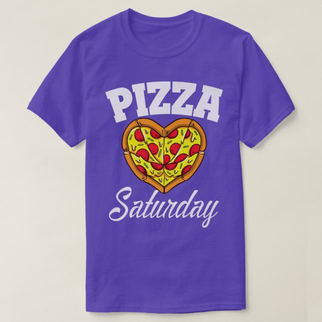 Saturday Pizza Night Funny Pizza Lover Fast Food 1 T Shirt (Design framsida)