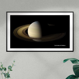 Saturn at Vår Equinox, Cassini-Huygens Poster