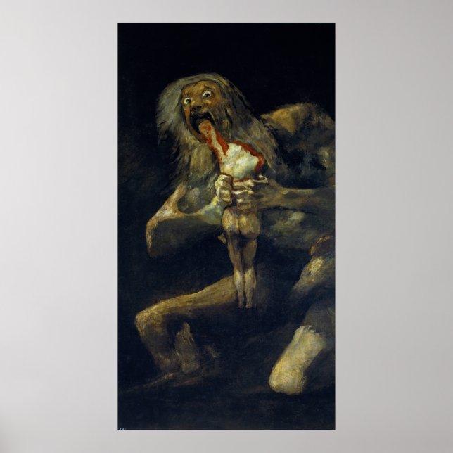 Saturn Devoring Hans Son by Francisco de Goya Poster (Framsidan)