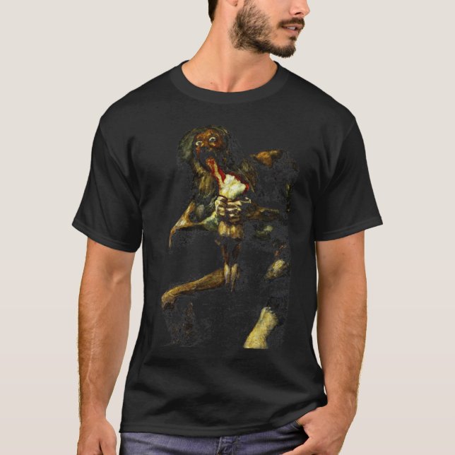 Saturn Devoring Hans Son Francisco Goya1 T Shirt (Framsida)