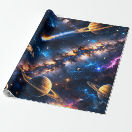 Saturn djuprymd premium vinylklädsel presentpapper