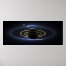 Saturn Eclipse 3 - Labeled Poster