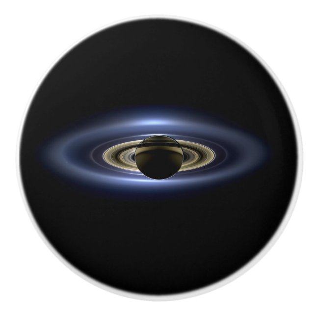 Saturn Eclipsed Sol från Cassini Orbiter Knopp (Framsidan)
