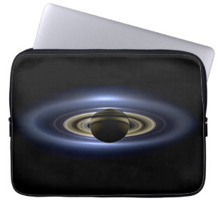 Saturn Eclipsed Sol från Cassini Orbiter Laptop Fodral