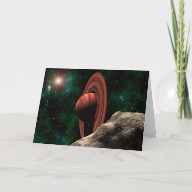 Saturn ett likt planet kort (Framsida)