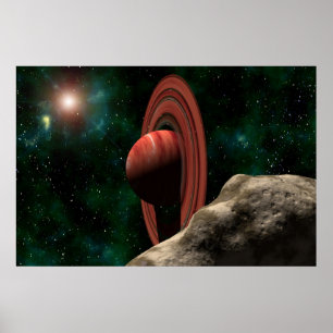 Saturn ett likt planet poster