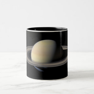 Saturn från Cassini Två-Tonad Mugg