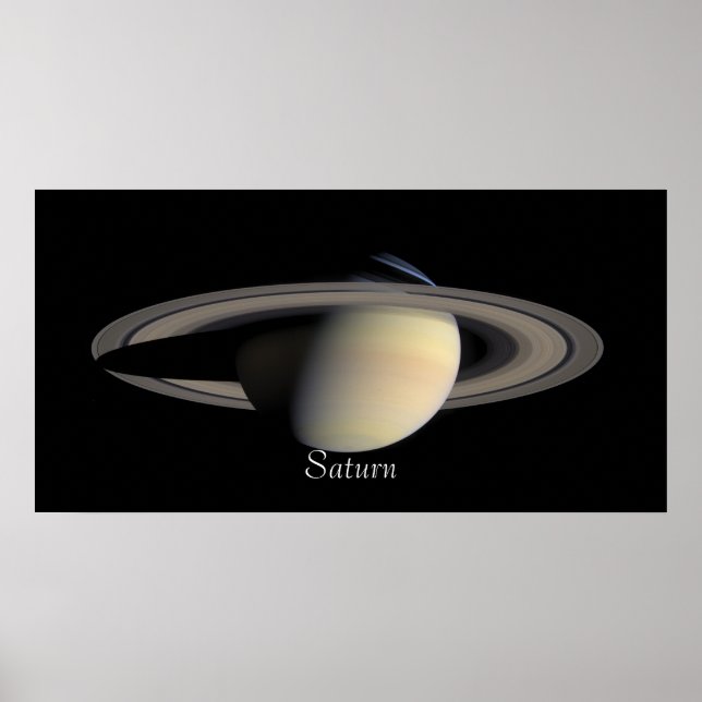 Saturn from Cassini Orbiter (2004-10-06) Poster (Framsidan)