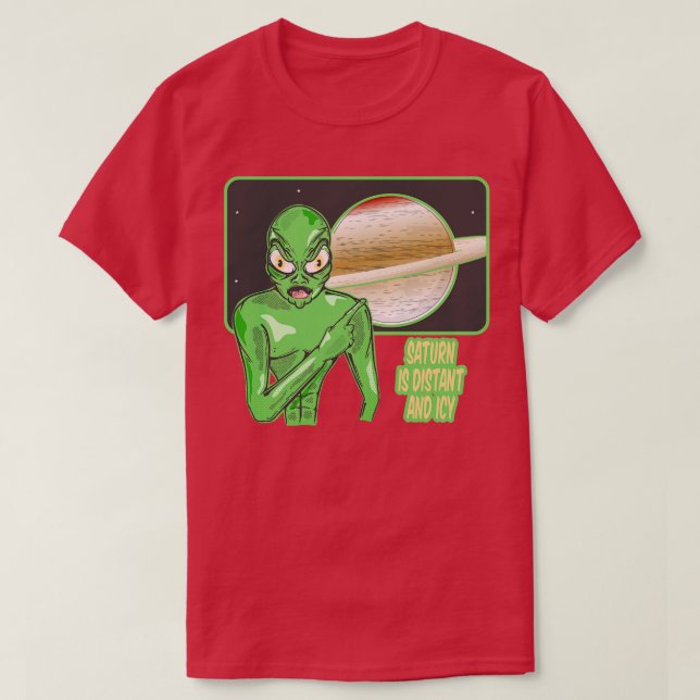 Saturn Funny Planet Review T Shirt (Design framsida)