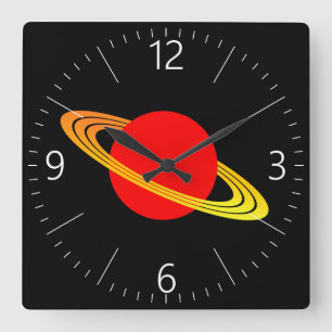 Saturn Fyrkantig Klocka
