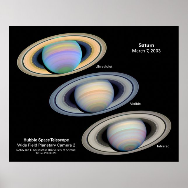 Saturn - Hubble Bilder Poster (Framsidan)