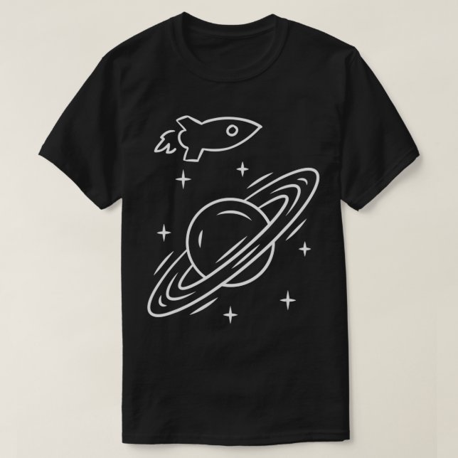 Saturn Hula Hoop Orbit Outer Rings Graphic Space G T Shirt (Design framsida)