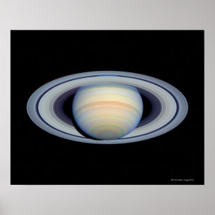 Saturn med ringar på den mest breda vinkeln till poster