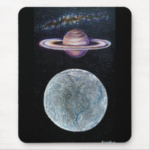 Saturn och Enceladus Musmatta