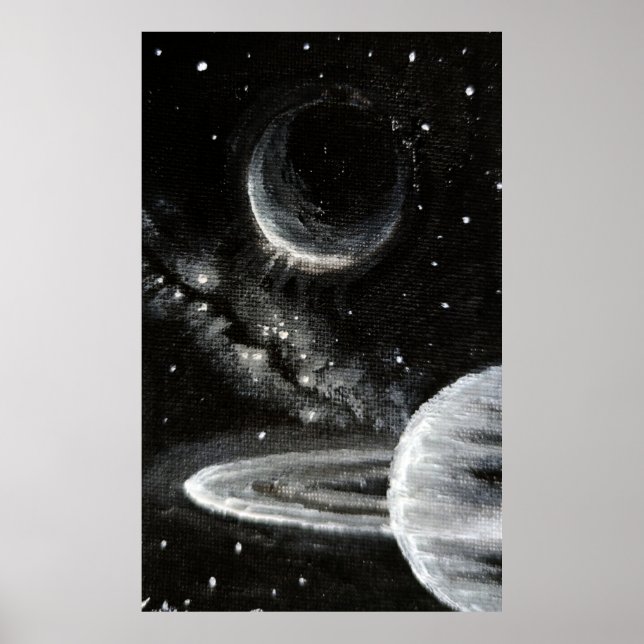 Saturn och Enceladus Poster (Framsidan)
